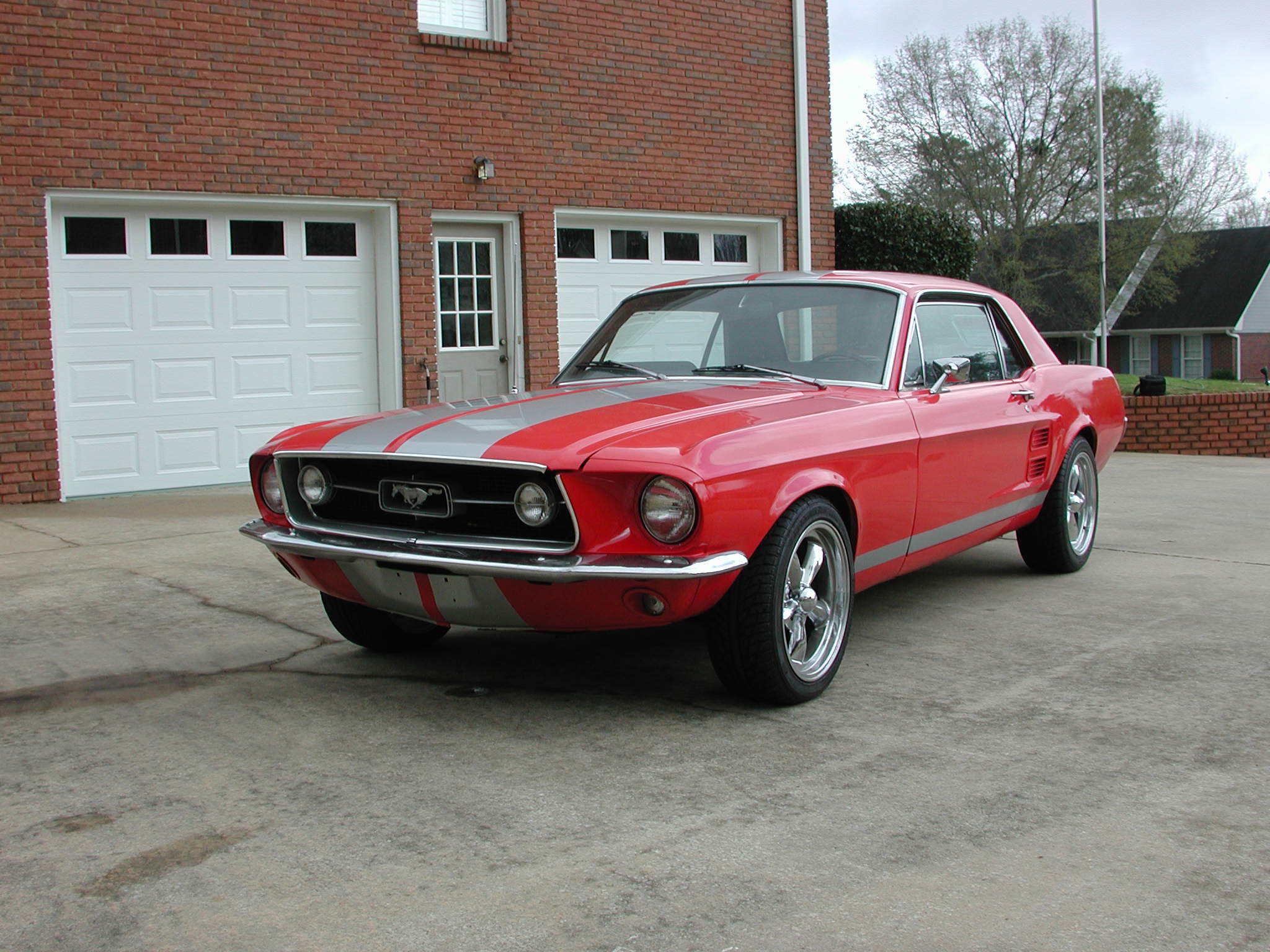 Red 1967 ford mustang coupe #10